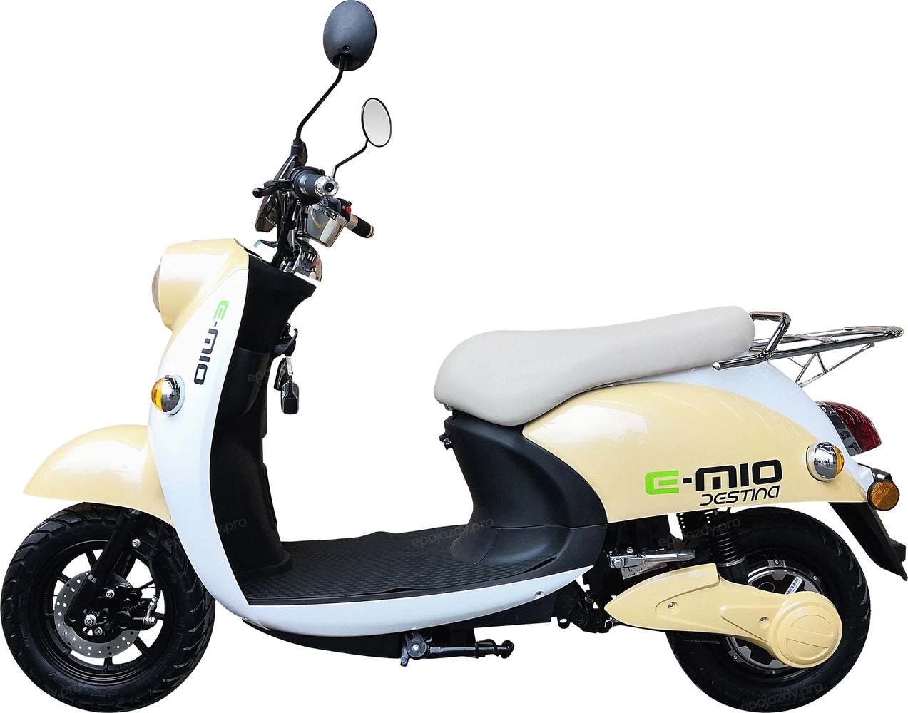 Elektryczny skuter E-mio Destina - widok z boku